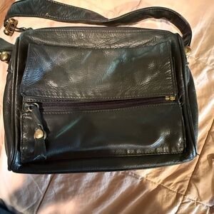 DKNY Vintage Black Leather Shoulder/Crossbody Bag - butter soft leather
